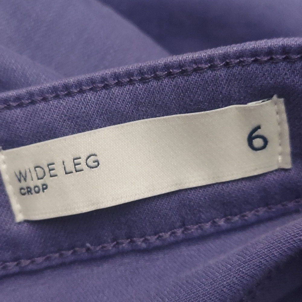 J JILL Wide-Leg Classic Cropped Midrise Jeans In Light French Violet - Picture 12 of 16